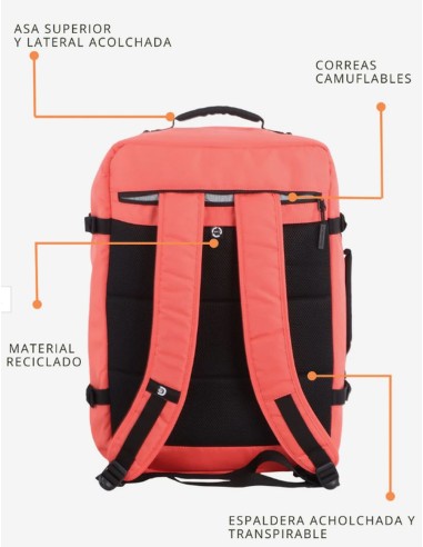 Mochila de Cabina Andes - Portátil 15'' Coral