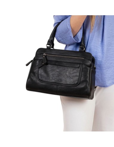 Bolso Clasico Doble Asa Corta Matties 21958-20 Negro