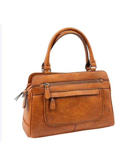 Bolso Clasico Doble Asa Corta Matties 21958-17 Cuero