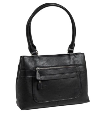 Bolso Clasico Doble Asa Hombro Matties 21957-20 Negro