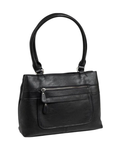 Bolso Clasico Doble Asa Hombro Matties 21957-20 Negro