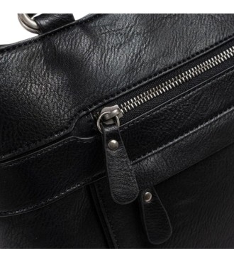 Bolso Clasico Doble Asa Hombro Matties 21957-20 Negro 2