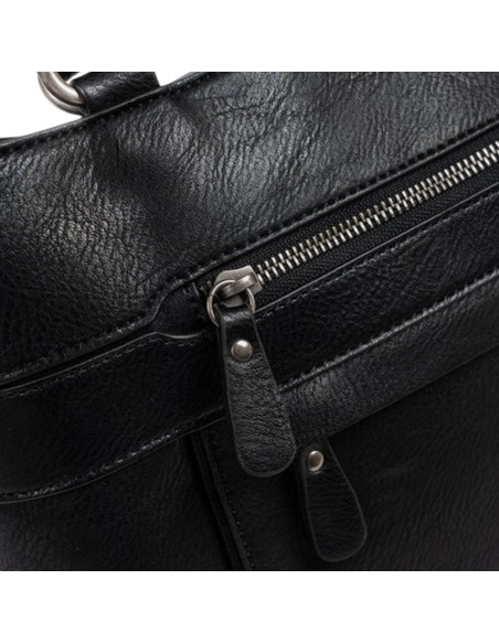 Bolso Clasico Doble Asa Hombro Matties 21957-20 Negro