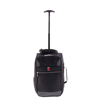 Bolso Mochila Con Ruedas Ryanair Metro Negro