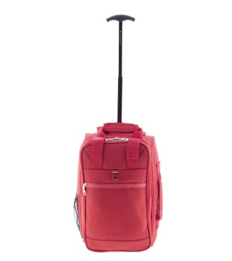 Bolso Mochila Con Ruedas Ryanair Metro Rojo