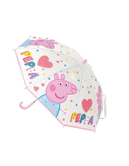 PARAGUAS MANUAL 46 cm PEPPA PIG "HAVING FUN"