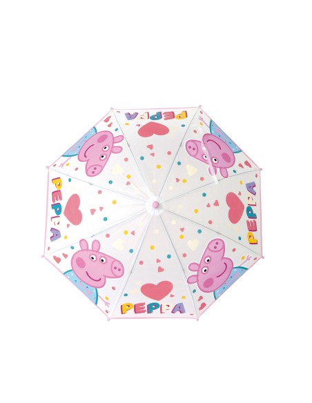 PARAGUAS MANUAL 46 cm PEPPA PIG "HAVING FUN"