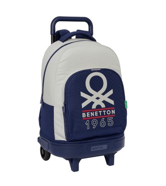 MOCHILA GDE. C/RUEDAS COMPACT EXTRAIBLE BENETTON "VARSITY"