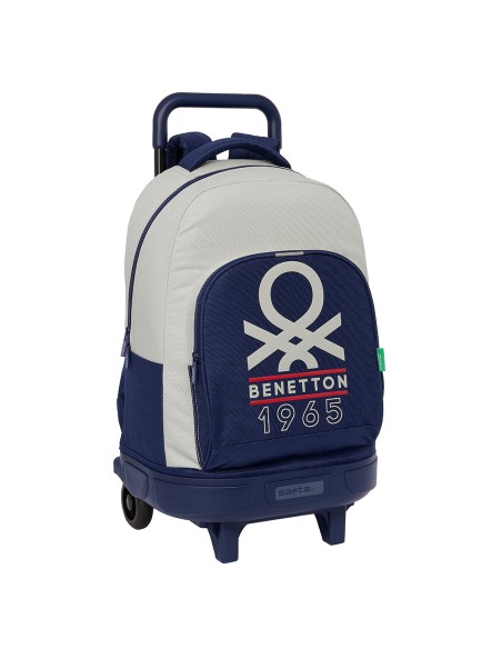 MOCHILA GDE. C/RUEDAS COMPACT EXTRAIBLE BENETTON "VARSITY"