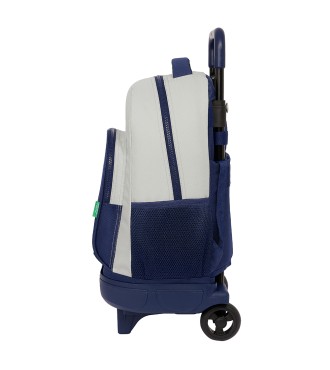 MOCHILA GDE. C/RUEDAS COMPACT EXTRAIBLE BENETTON "VARSITY" 2