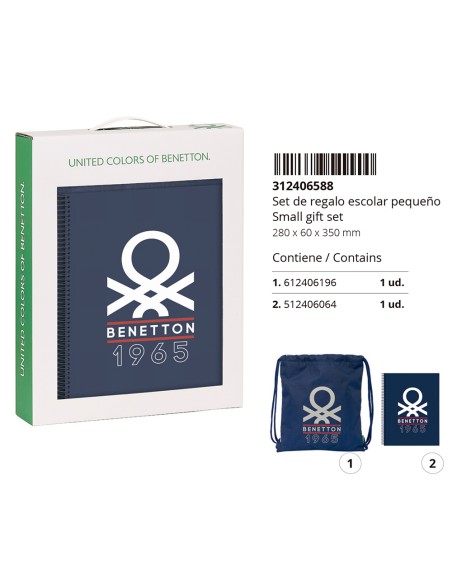 SET DE REGALO PQÑO. BENETTON "VARSITY"