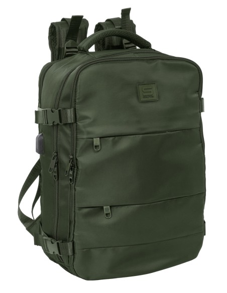 MOCHILA VIAJE CABINA PORTATIL 15,6'' SAFTA "VERDE"