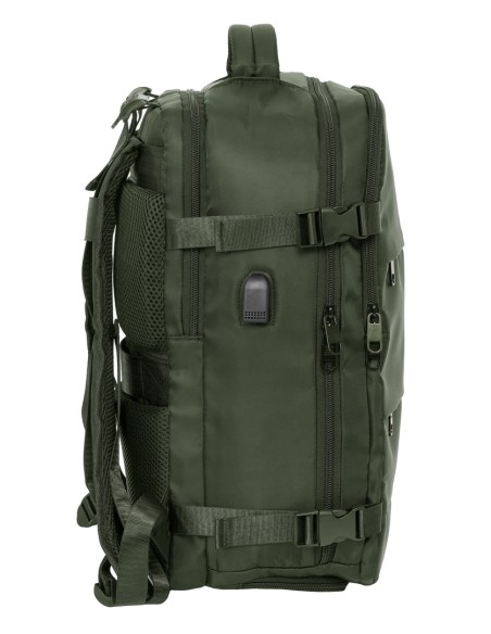 MOCHILA VIAJE CABINA PORTATIL 15,6'' SAFTA "VERDE"