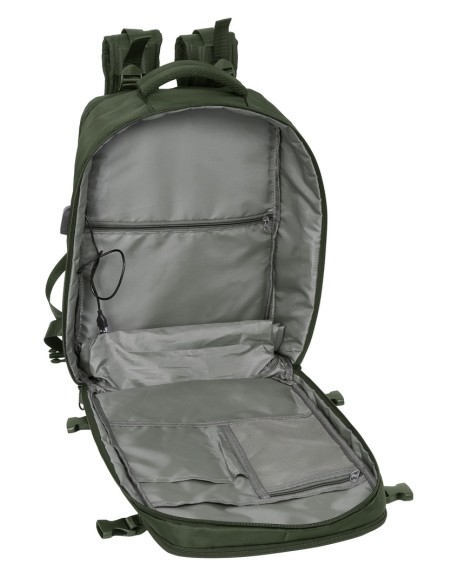 MOCHILA VIAJE CABINA PORTATIL 15,6'' SAFTA "VERDE"