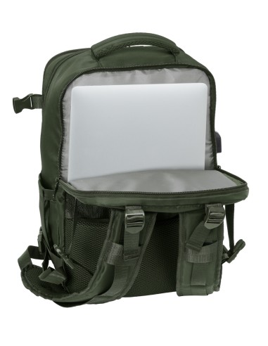 MOCHILA VIAJE CABINA PORTATIL 15,6'' SAFTA "VERDE"