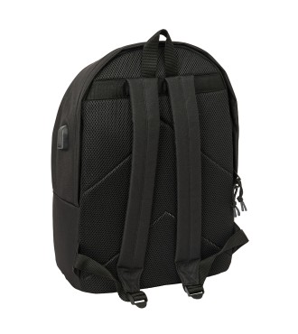 MOCHILA DOBLE PARA PORTATIL 15,6"+USB ATCO. DE MADRID TEEN BLACK 2