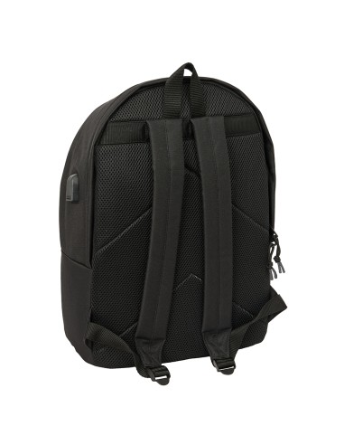 MOCHILA DOBLE PARA PORTATIL 15,6"+USB ATCO. DE MADRID TEEN BLACK