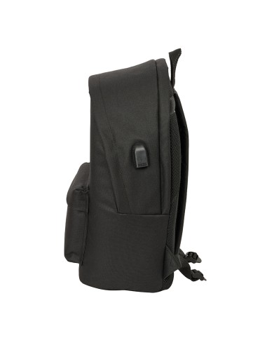 MOCHILA DOBLE PARA PORTATIL 15,6"+USB ATCO. DE MADRID TEEN BLACK