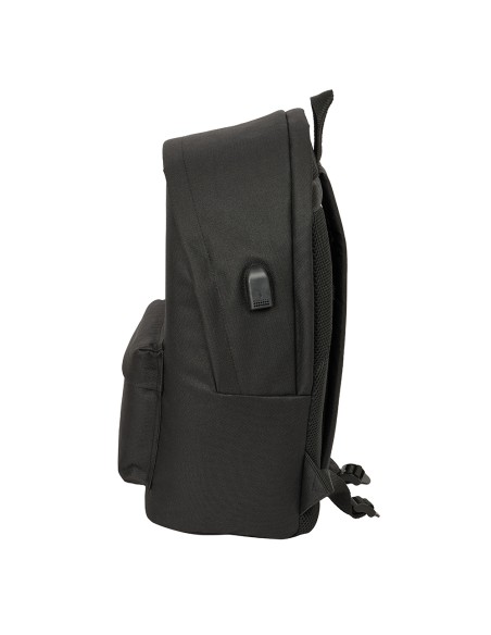 MOCHILA DOBLE PARA PORTATIL 15,6"+USB ATCO. DE MADRID TEEN BLACK