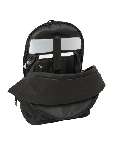 MOCHILA DOBLE PARA PORTATIL 15,6"+USB ATCO. DE MADRID TEEN BLACK