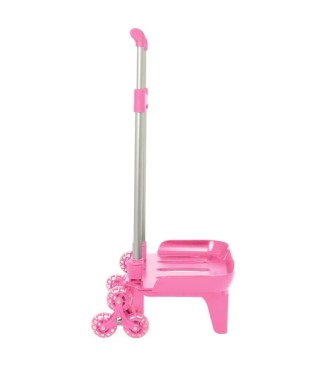 CARRO POR. PLE. TRIPLE RUEDA ROSA CLARO 2