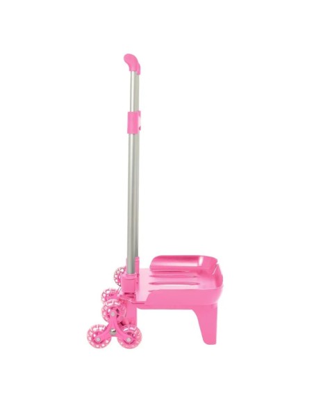 CARRO POR. PLE. TRIPLE RUEDA ROSA CLARO