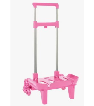CARRO POR. PLE. TRIPLE RUEDA ROSA CLARO