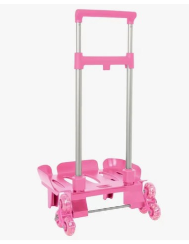 CARRO POR. PLE. TRIPLE RUEDA ROSA CLARO