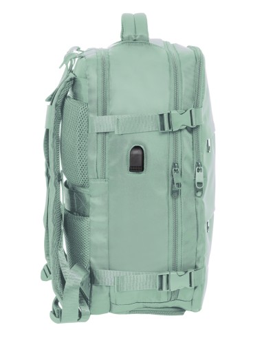 MOCHILA VIAJE CABINA PORTATIL 15,6'' SAFTA "VERDE PASTEL"