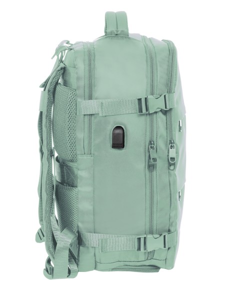 MOCHILA VIAJE CABINA PORTATIL 15,6'' SAFTA "VERDE PASTEL"