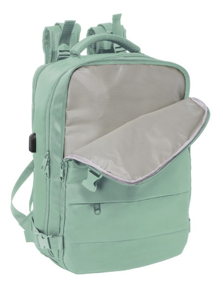 MOCHILA VIAJE CABINA PORTATIL 15,6'' SAFTA "VERDE PASTEL"