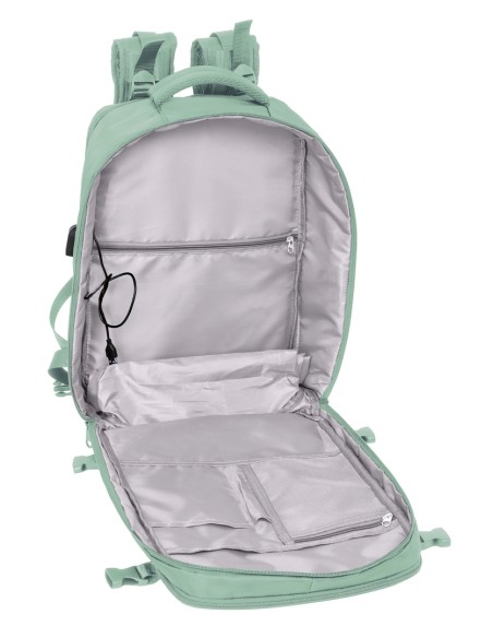 MOCHILA VIAJE CABINA PORTATIL 15,6'' SAFTA "VERDE PASTEL"