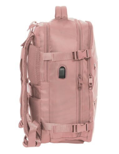 MOCHILA VIAJE CABINA PORTATIL 15,6'' SAFTA "ROSA"