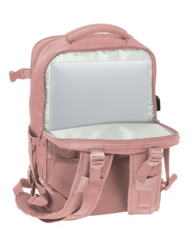 MOCHILA VIAJE CABINA PORTATIL 15,6'' SAFTA "ROSA"