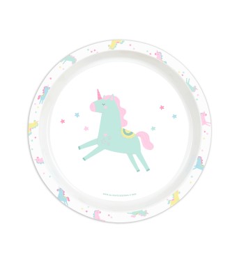 SET DE PLATOS, CUBIERTOS Y VASO SAFTA PREESCOLAR "UNICORNIO" 2