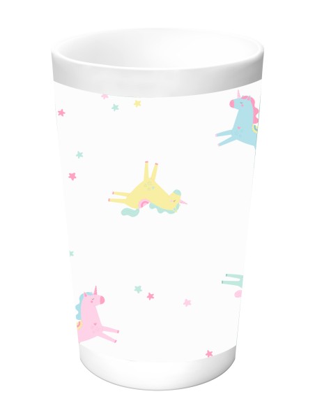 SET DE PLATOS, CUBIERTOS Y VASO SAFTA PREESCOLAR "UNICORNIO"