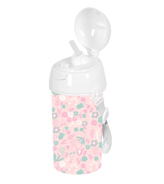 BOTELLA 500ml APERTURA AUTOM. CON PAJITA SAFTA PREESCOLAR "MARIPOSA" 2