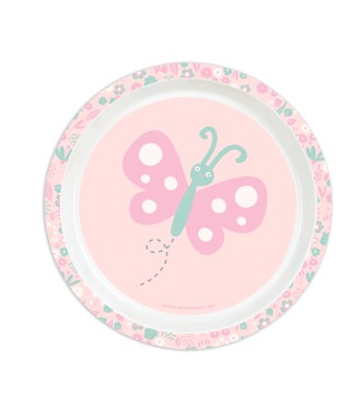 SET DE PLATOS, CUBIERTOS Y VASO SAFTA PREESCOLAR "MARIPOSA" 2