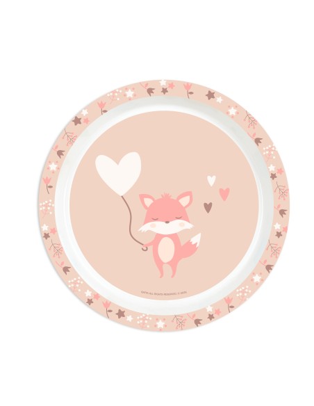 SET DE PLATOS, CUBIERTOS Y VASO SAFTA PREESCOLAR "FLORES"