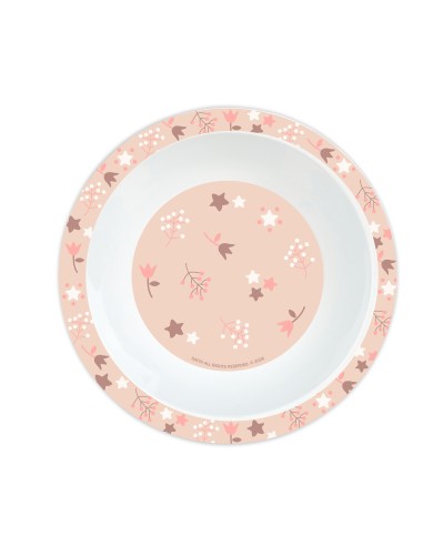 SET DE PLATOS, CUBIERTOS Y VASO SAFTA PREESCOLAR "FLORES"