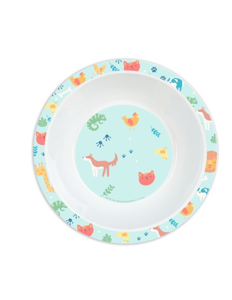 SET DE PLATOS, CUBIERTOS Y VASO SAFTA PREESCOLAR "PANDI"