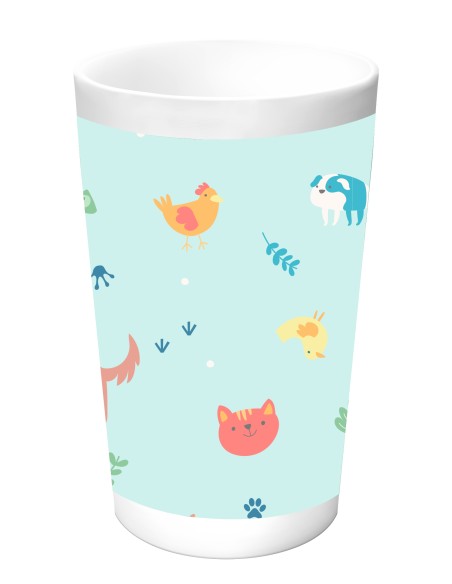 SET DE PLATOS, CUBIERTOS Y VASO SAFTA PREESCOLAR "PANDI"