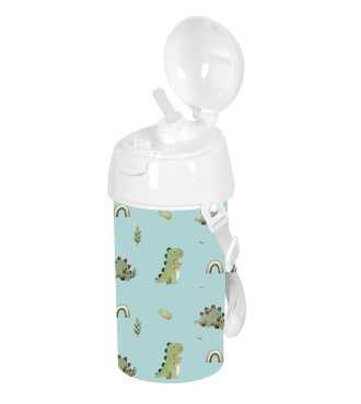 BOTELLA 500ml APERTURA AUTOM. CON PAJITA SAFTA PREESCOLAR "DINOS" 2