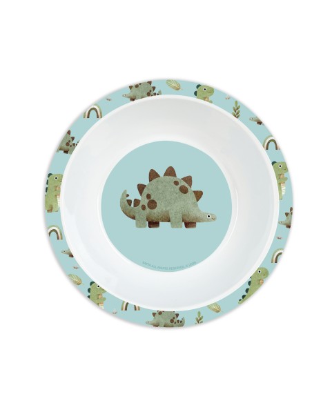 SET DE PLATOS, CUBIERTOS Y VASO SAFTA PREESCOLAR "DINOS"