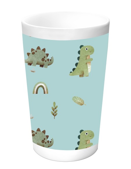 SET DE PLATOS, CUBIERTOS Y VASO SAFTA PREESCOLAR "DINOS"