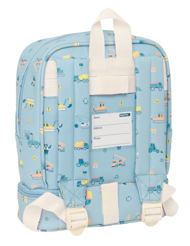 MOCHILA NEVERA GUARDERIA SAFTA PREESCOLAR "GRUAS"