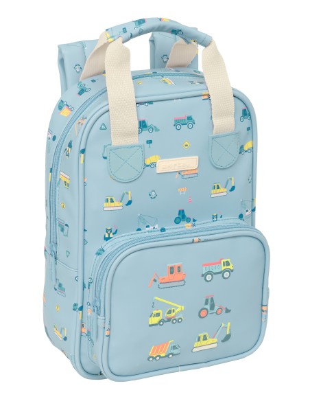 MOCHILA INFANTIL CON ASAS SAFTA PREESCOLAR "GRUAS"