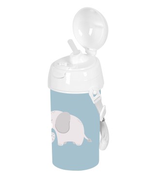BOTELLA 500ml APERTURA AUTOM. CON PAJITA SAFTA PREESCOLAR "ELEFANTE" 2