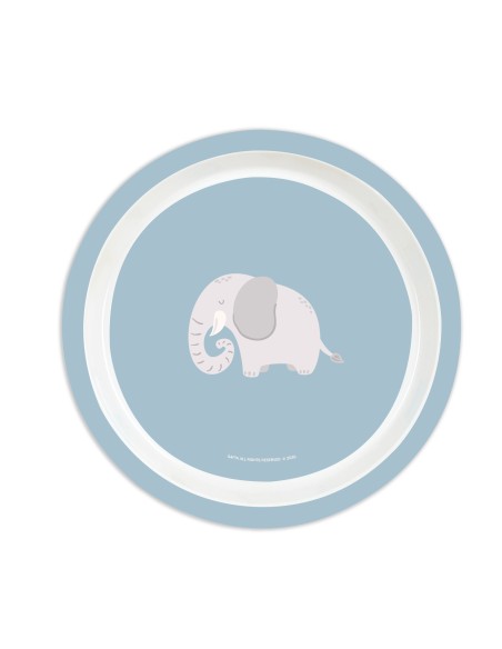 SET DE PLATOS, CUBIERTOS Y VASO SAFTA PREESCOLAR "ELEFANTE"