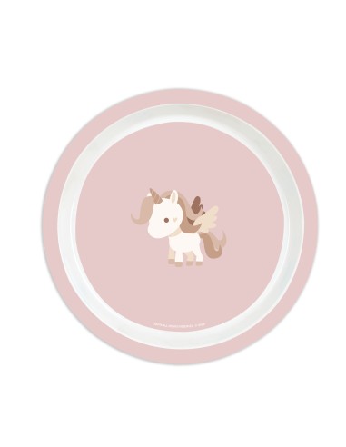 SET DE PLATOS, CUBIERTOS Y VASO SAFTA PREESCOLAR "UNICORNIO"